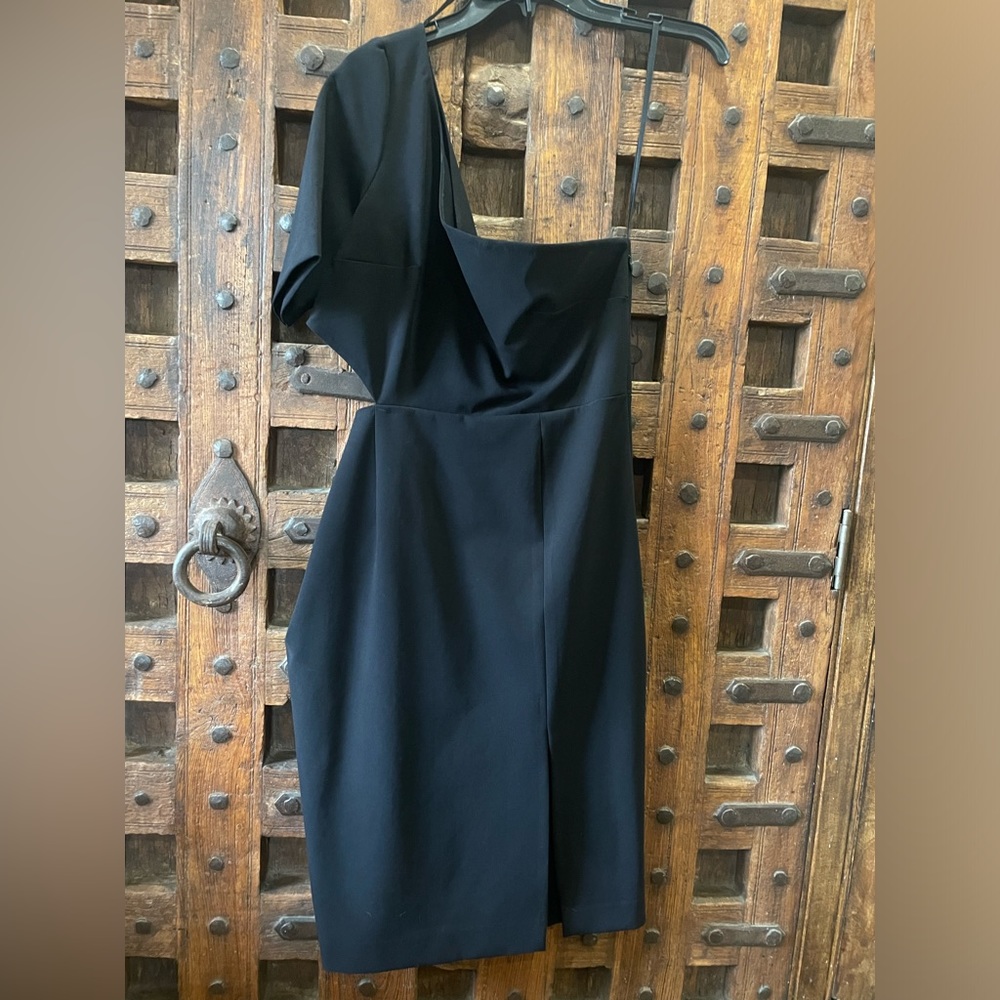 NWT Jill Stuart Black Shoulder Cut Out Sheath Dress